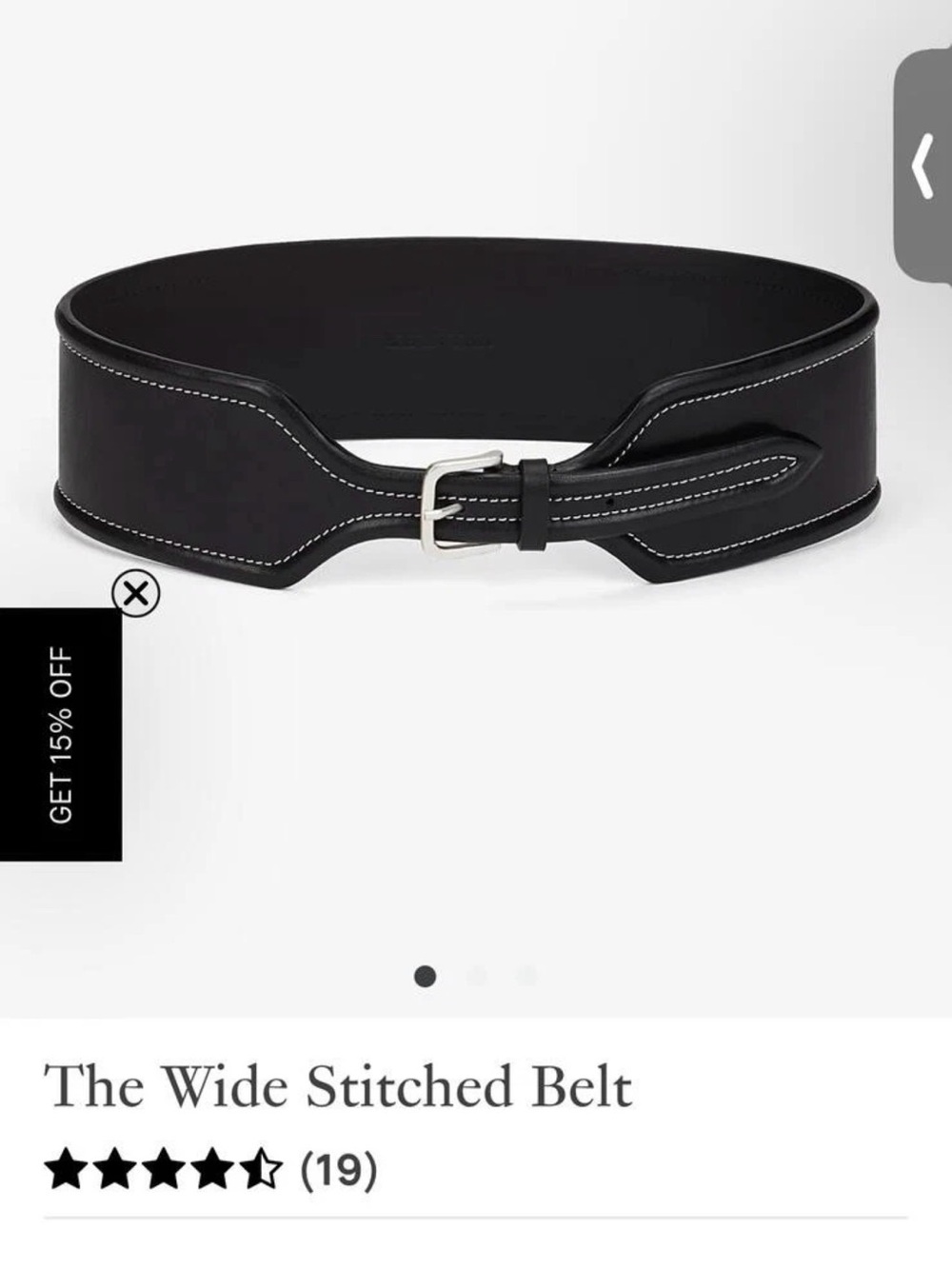 🖤M.M. Lafleur Wide Stitched Belt - Size S🖤